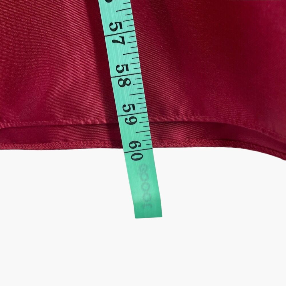 Alfred Sung Off the Shoulder Satin Maxi Dress in‎ Burgundy Red - Picture 8 of 8